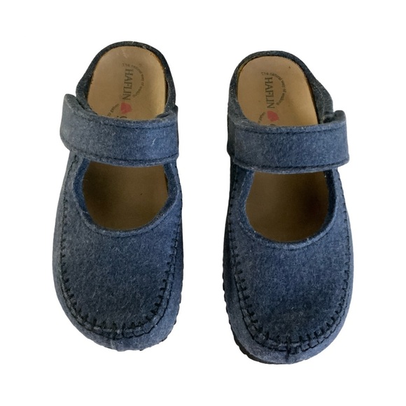 Haflinger Boiled Wool Mary Jane Clog Size 6 - Picture 2 of 7